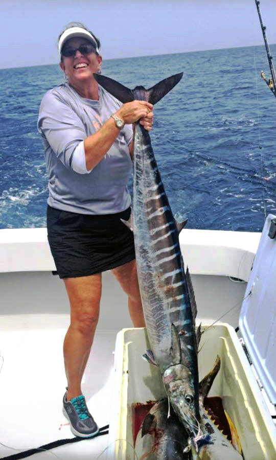 Catching Wahoo with the Decoy Jig baited with squid.