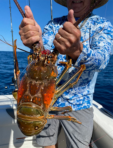 Tim caught this Giant Lobster on Barefoot Crab Decoy Jig