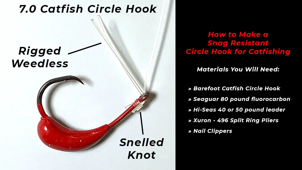 7-0 catfish circle hook weedless materials